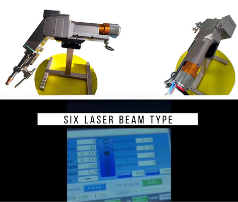 Harga yang bagus Kepala Pengelasan Handheld yang disesuaikan, Motor Ganda Kepala Laser Serat 1000w on line