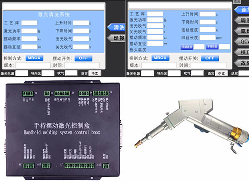3 In 1 Kepala Pengelasan Handheld, Air Cooling Fiber Laser Cutting Head 2000w
