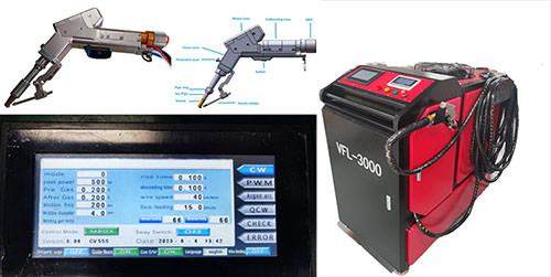 Harga yang bagus 3000W Portable Fiber Laser Welding Head Pendingin Air Untuk Industri on line