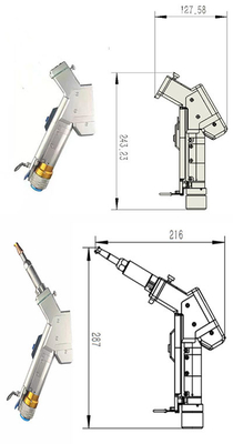 1000W 2000W Industrial Laser Cleaning Head Portable Multifungsi