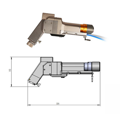 Harga yang bagus Touch Control Laser Cleaning Head Dengan Panjang Kabel 10m 20m on line