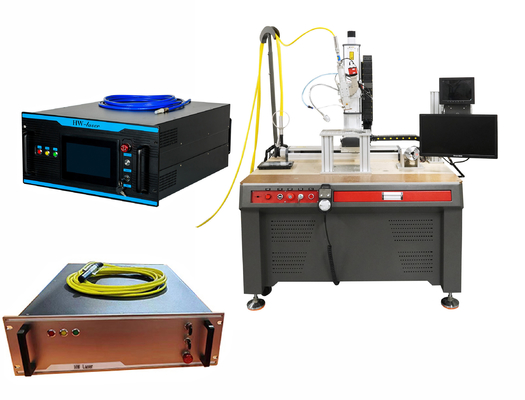Harga yang bagus Tembaga Kuningan Laser Mesin Las Logam Dengan Laser Biru Hibrida Sumber Laser Serat on line