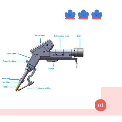 Harga yang bagus 2000W stainless steel lensa listrik mesin pengelasan genggam dengan 0 ~ 5mm adjustable welding beam on line
