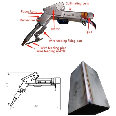 Mesin Las Handheld Lanjutan dengan Panjang Fokus Standar 60 & 150mm Disesuaikan