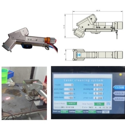Harga yang bagus Mesin Pembersih Laser Genggam Industri untuk Logam Baja Karbon dengan Ukuran Sinar 0-300mm on line